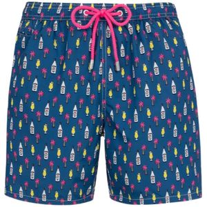 MC2 Saint Barth, Heren, Badkleding, Blauw, Maat: S Poliester,