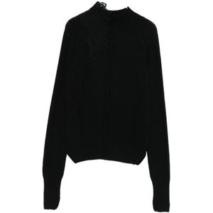 Ermanno Scervino, Dames, Truien, Zwart, Maat: M Wol,