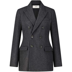 Ami Paris, Dames, Jassen, Grijs, Maat: S Wol,