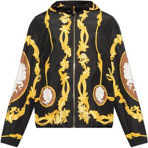 Versace, Heren, Jassen, Zwart, Maat: M Poliester,