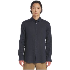 Barena Venezia, Heren, Overhemden, Blauw, Maat: 2XL Linnen,