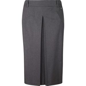 Herno, Dames, Rokken, Grijs, Maat: M Leer,