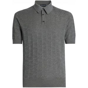 Dolce & Gabbana, Heren, Tops, Grijs, Maat: 2XL Zijde,