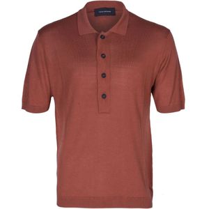 Tagliatore, Heren, Tops, Bruin, Maat: L Zijde,