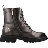 Carmela - 16254903 - Leren Enkellaarsjes - Grijs - Plat - Ritssluiting