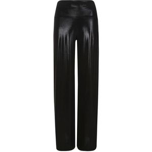 Norma Kamali, Dames, Broeken, Zwart, Maat: XS Spandex,