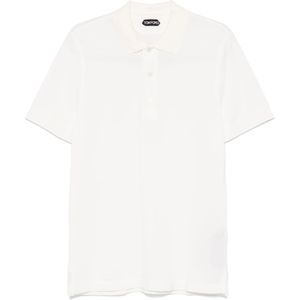 Tom Ford, Heren, Tops, Wit, Maat: 4XL Katoen,