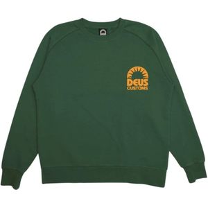 Deus Ex Machina, Heren, Sweatshirts & Hoodies, Groen, Maat: L Katoen,