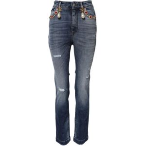 Dolce & Gabbana, Dames, Jeans, Blauw, Maat: 2XS Denim,