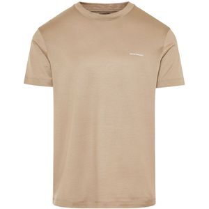 Emporio Armani, Heren, Tops, Beige, Maat: 2XL Katoen,