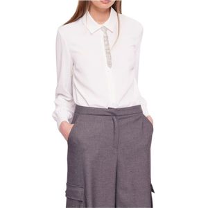 Gaudi, Dames, Blouses & Shirts, Wit, Maat: L Poliester,