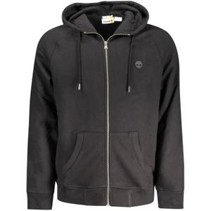 Timberland - Heren Sweater - Zwart - Katoen - Met Centrale Zak En Ritssluiting