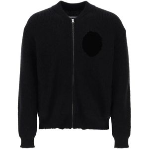 MM6 Maison Margiela, Heren, Truien, Zwart, Maat: S Katoen,