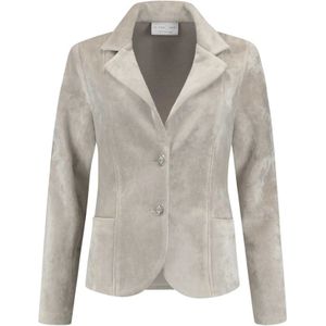 Helena Hart, Dames, Jassen, Wit, Maat: XS Velours,