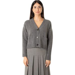 Weekend Max Mara, Dames, Truien, Grijs, Maat: L Wol,