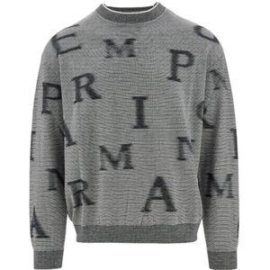 Armani, Heren, Truien, Grijs, Maat: L Katoen,