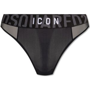 Dsquared2, Dames, Ondergoed, Zwart, Maat: 2XL Polyamide,