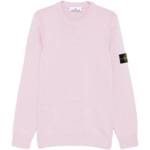 Stone Island, Heren, Truien, Roze, Maat: L Wol,