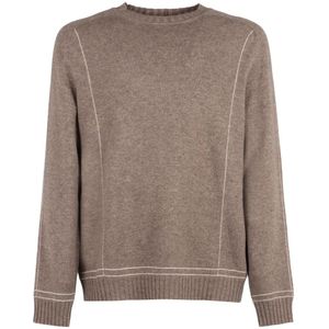 Giorgio Armani, Heren, Truien, Beige, Maat: XL Wol,