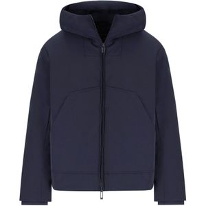 Emporio Armani, Heren, Jassen, Blauw, Maat: S Polyamide,