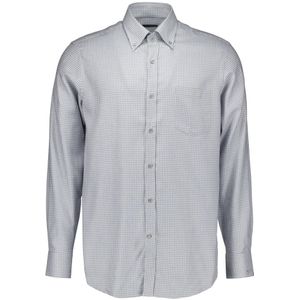 Paul&Shark - Overhemd - Blauw - Geprint - Button-down Collar