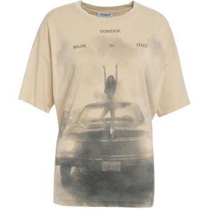 Dondup, Dames, Tops, Beige, Maat: S Katoen,