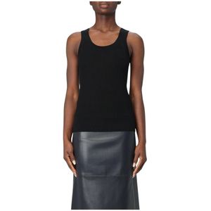 Max Mara, Dames, Tops, Zwart, Maat: XS Wol,