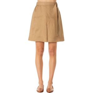 Maison Margiela, Dames, Rokken, Bruin, Maat: M Linnen,