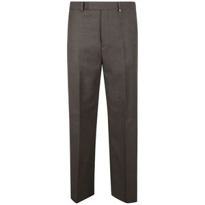 Burberry, Heren, Broeken, Bruin, Maat: M Wol,