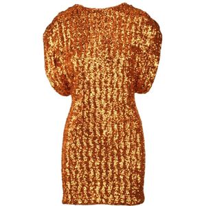 The Attico, Dames, Jurken, Oranje, Maat: XS Poliester,