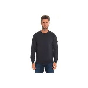 Peuterey Exmoor05 Ronde Hals Pullover met Armlogo , Blue , Heren , Maat: 3XL