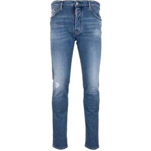 Dsquared2, Heren, Jeans, Blauw, Maat: M Katoen,