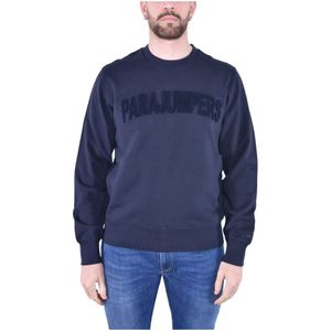 Parajumpers, Heren, Sweatshirts & Hoodies, Blauw, Maat: M Katoen,