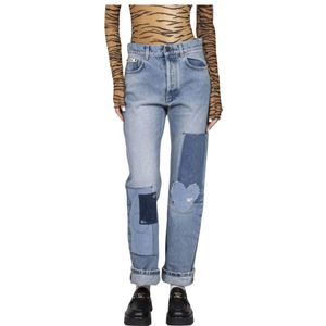 Moschino, Dames, Jeans, Blauw, Maat: XS Denim,