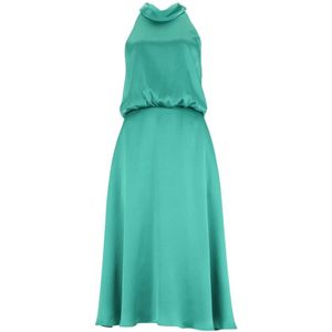 vera mont, Dames, Jurken, Groen, Maat: L Satijn,