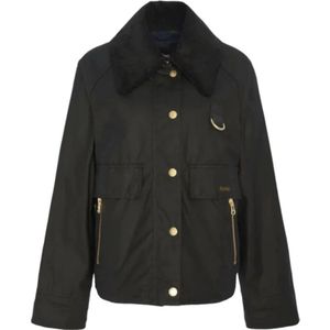 Barbour - Vintage Wax Katoenen Jas - Zwart - Dames