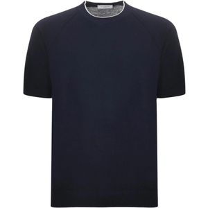 Paolo Pecora, Heren, Tops, Blauw, Maat: M