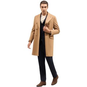 Boglioli, Heren, Mantels, Bruin, Maat: L Wol,