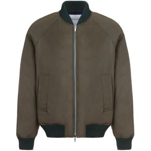 Burberry, Heren, Jassen, Groen, Maat: L Wol,