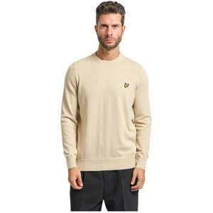 Lyle & Scott, Heren, Truien, Beige, Maat: S Katoen,