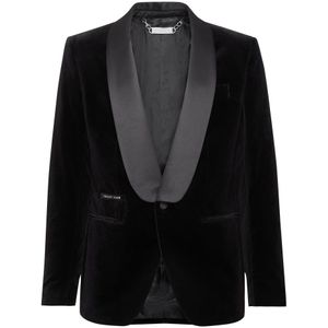 Philipp Plein, Heren, Jassen, Zwart, Maat: S Zijde,