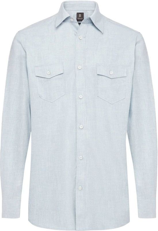 Boggi Milano, Heren, Overhemden, Blauw, Maat: XS Flanel,