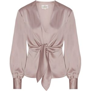 Karmamia, Dames, Blouses & Shirts, Roze, Maat: S Poliester,