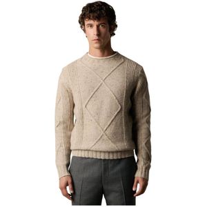 Brooks Brothers, Heren, Truien, Beige, Maat: S Wol,