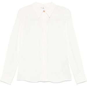 Elisabetta Franchi, Dames, Blouses & Shirts, Beige, Maat: L