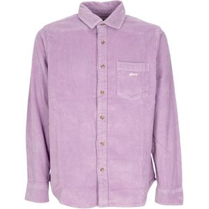 Obey, Heren, Overhemden, Paars, Maat: XL Katoen,