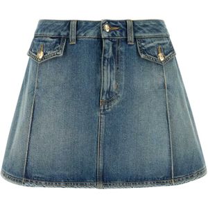 Alexander McQueen, Dames, Rokken, Blauw, Maat: 2XS Denim,