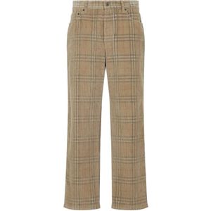 Burberry, Heren, Broeken, Beige, Maat: XL Katoen,