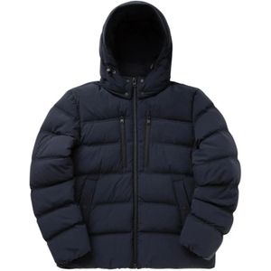 Woolrich, Heren, Jassen, Blauw, Maat: XL Leer,
