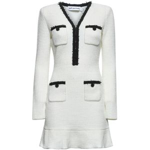 Jerseyjurken - Wit - 76% Polyester 16% Katoen 3% Wol 2% Metallic Vezel 2% Polyamide 1% Elastaan